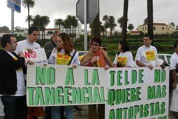 Primeras protestas de Turcón contra la tangencial de Telde (Foto TA)